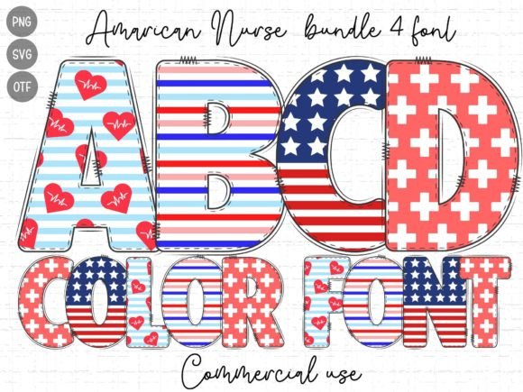 American Nurse: A Playful Color Font for Friendly Branding