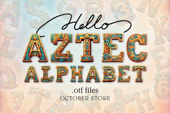 Aztec Alphabet: A Color Fonts Powerhouse for Local Branding