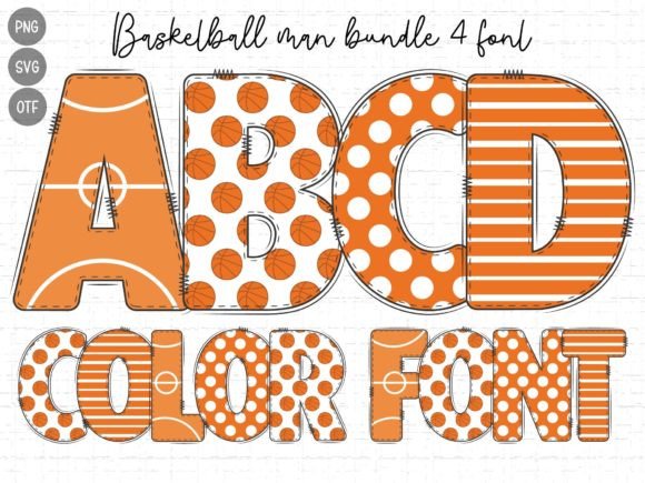 Basketball Man: A Bold Color Fonts Choice