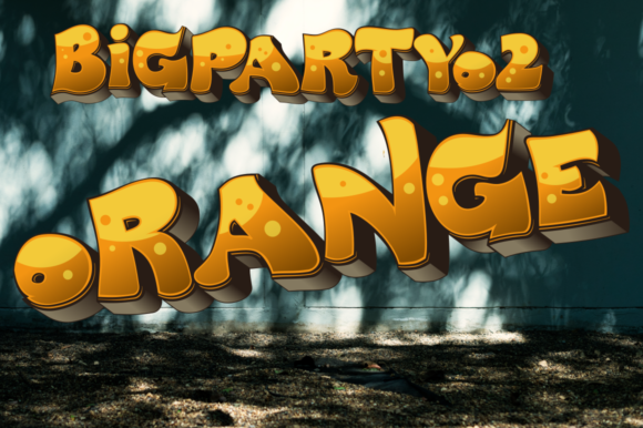 BigPartyO2 Orange: A Vibrant Color Fonts Asset for Sellers