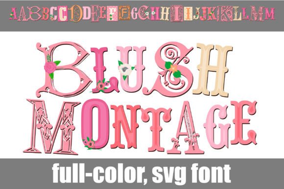 Blush Montage: A Vibrant Color Fonts Choice for Modern Brands