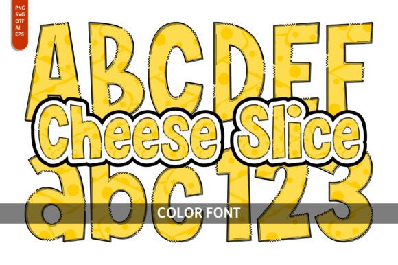 Cheese Slice: A Playful Color Fonts Choice for Local Branding