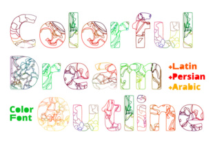 Colorful Dream Outline: A Vibrant Color Font for Local Brands