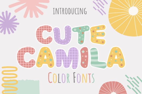 Cute Camila: A Bright, Playful Color Fonts Choice