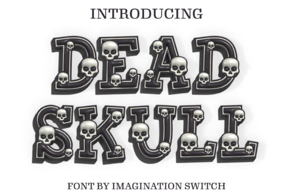 Dead Skull 3D: A Bold Color Fonts Choice for Designers
