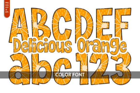 Delicious Orange: A Playful Color Fonts Choice