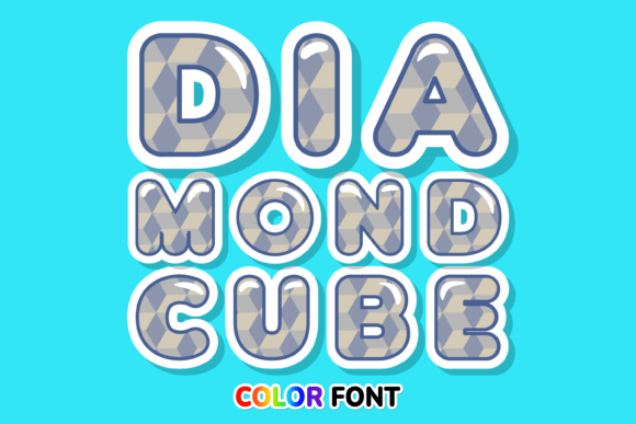 Diamond Cube: A Vibrant Color Fonts Choice for Local Business Branding
