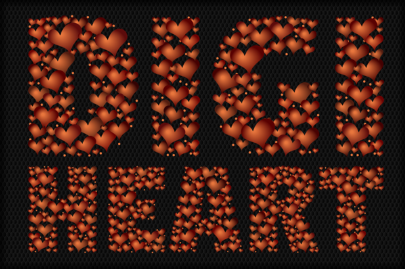 Digiheart: A Standout Color Fonts Choice for Creative Design