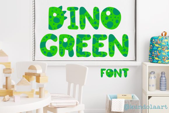 Dino Green: A Playful Color Fonts Choice for Local Brands