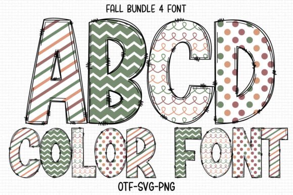 Fall Doodle: A Festive Color Fonts Choice