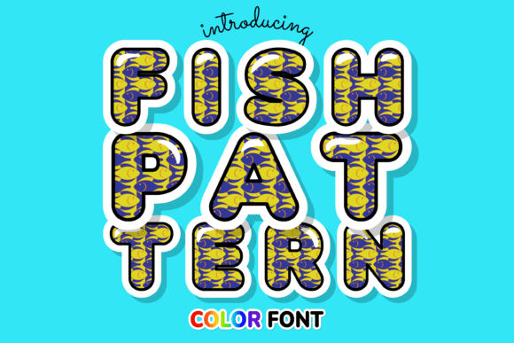 Fish Pattern: A Vibrant Color Fonts Choice for Local Branding