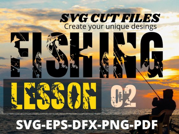 Fishing Lesson: A Bold Color Fonts SVG Design