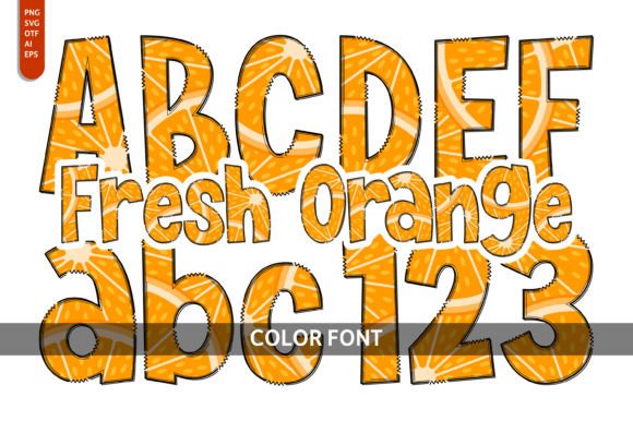 Fresh Orange: A Playful Color Fonts Choice for Local Branding