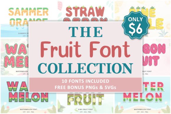 Fruit Collection: Color Fonts & Playful Fonts for Content Publishers