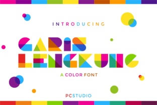 Garis Lengkung: A Vibrant Color Fonts Choice for Handmade Creators
