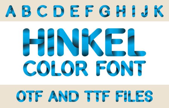 Hinkel: A Modern Gradient Font for Color Fonts & Designers