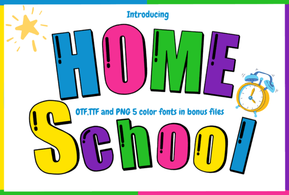 Home School Color Fonts