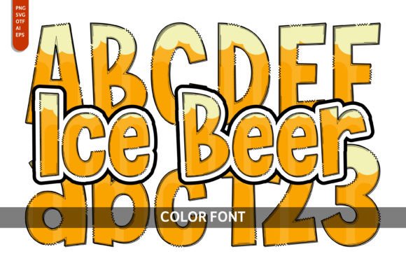 Ice Beer: A Playful Color Fonts Choice for Creative Design