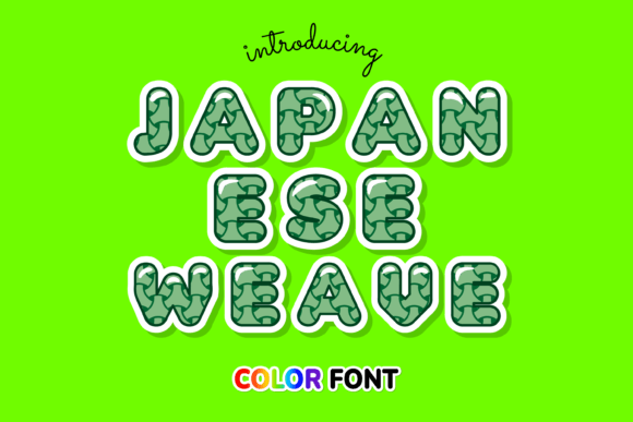 Japanese Weave: A Color Font with Quiet Confidence