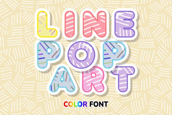 Line Pop Art: A Vibrant Color Fonts Choice