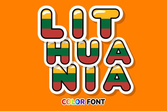 Lithuania Fonts: A Vibrant Color Fonts Asset for Editorial Design