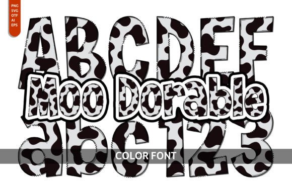 Moo Dorable: Playful Color Fonts for Branding