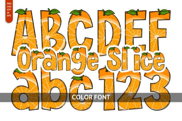 Orange Slice: A Playful Color Font for Handmade Brands