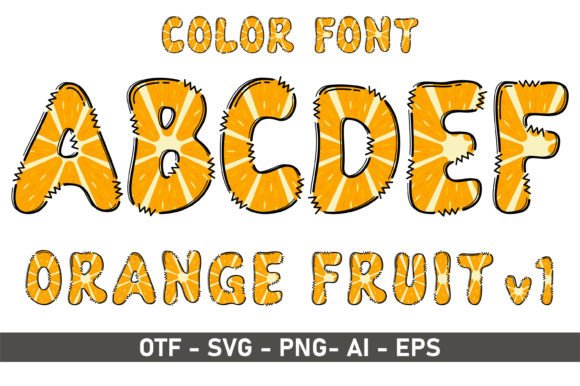 Orange V1: Playful Color Fonts for Handmade Brands
