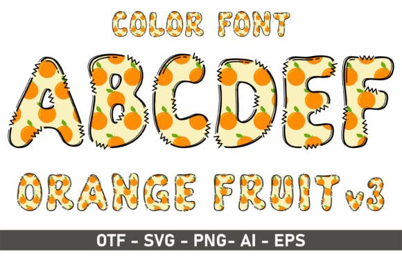 Orange V3: A Vibrant Color Fonts Collection for Modern Designers