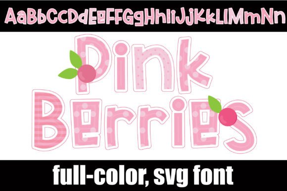 Pink Berries: A Playful Color Fonts Asset for Local Branding