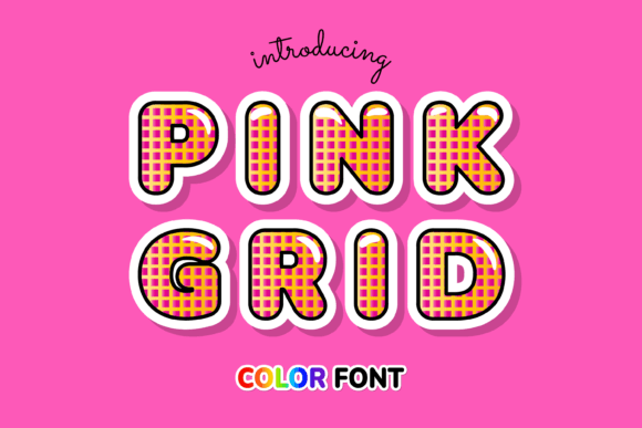Pink Grid: A Color Fonts Asset for Modern Digital Sellers