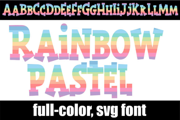 Rainbow Pastel: A Whimsical Color Font for Creative Brands