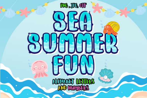 Sea Summer Fun Color Fonts