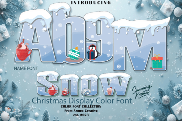 Snow: A Festive Color Fonts Display Font