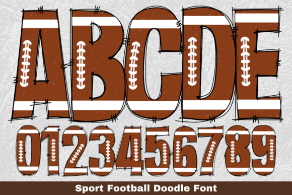 Sport Football Doodle Fonts: Color Fonts for Crafters