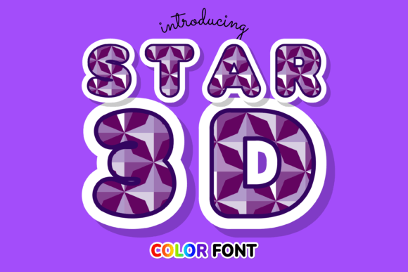 Star 3D: A Standout Color Font for Creative Sellers