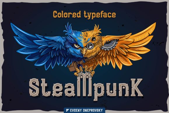 Steampunk Color Fonts for Creative Sellers