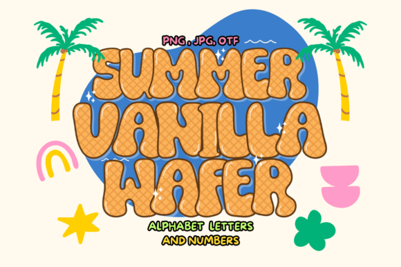 Summer Vanilla Wafer: A Whimsical Color Fonts Asset