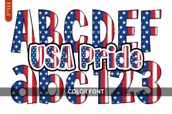 Usa Pride Fonts: A Color Fonts Review for Crafters