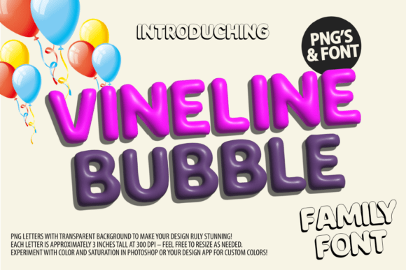 Vineline Bubble: A Bold Color Fonts Statement