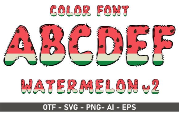 Watermelon V2: Playful Color Fonts for Local Branding